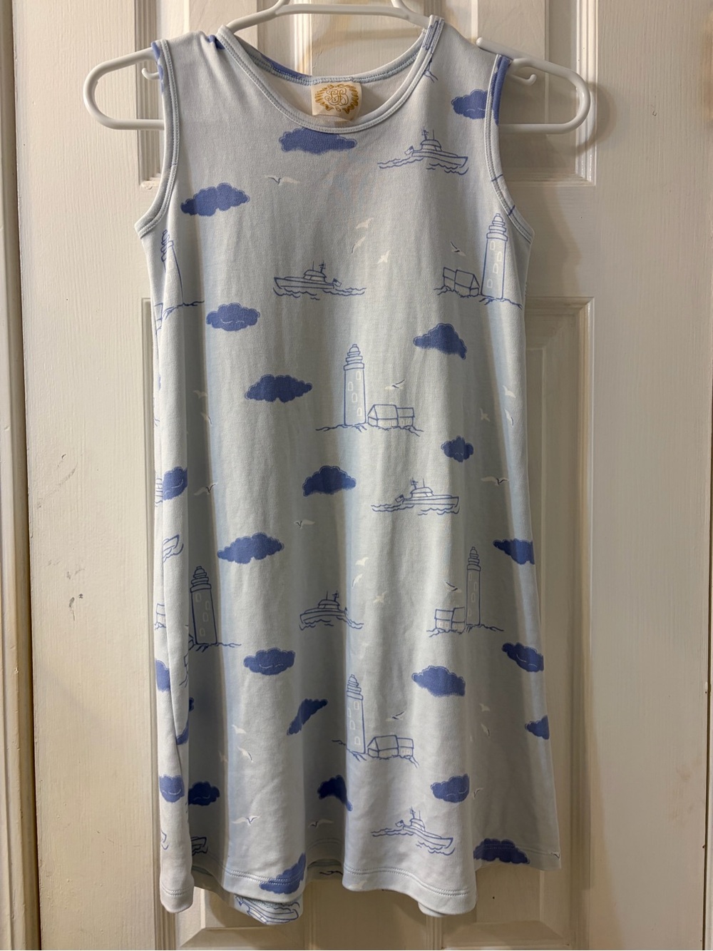 The Beaufort Bonnet Company Girl's Light Blue Charming Poly Play Dress Size 12